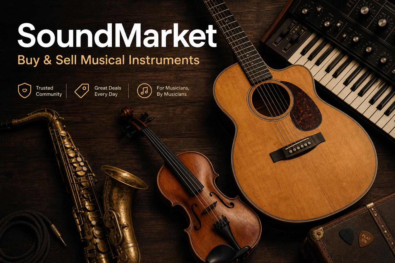 Custom small-business website design for SoundMarket